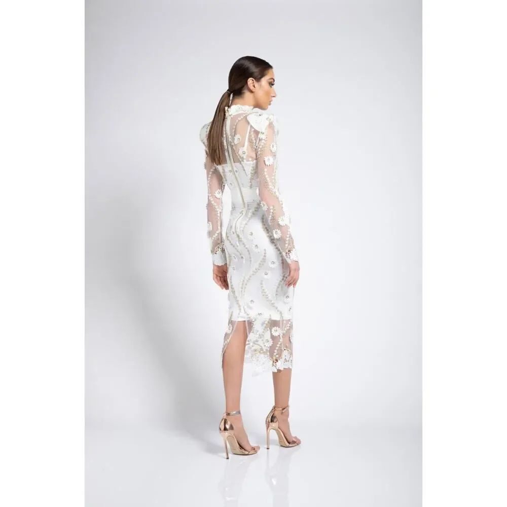 zhivago raise your hand midi dress white US6 - Picture 4 of 9